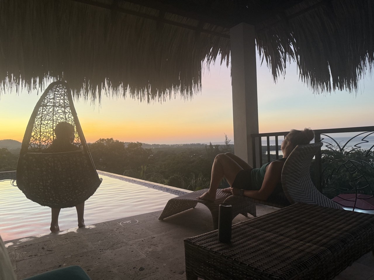 Sunset from the VRBO in Roatan