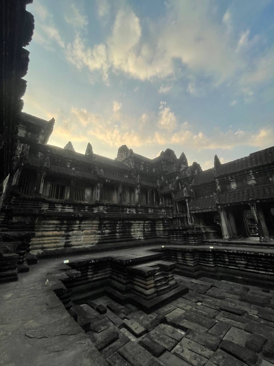 The steep ascent to the central sanctuary