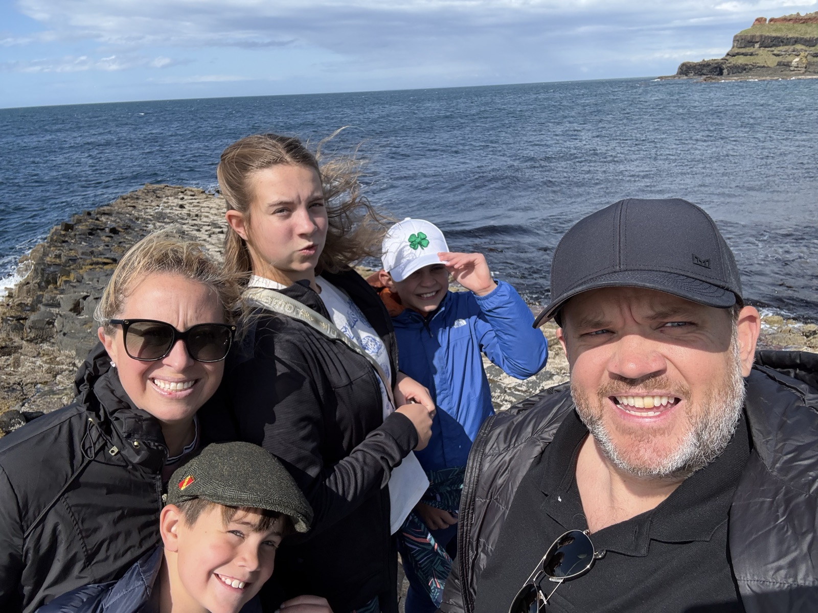 The five of us at the Giant's Causeway