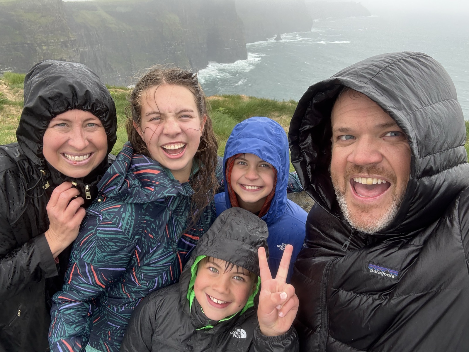 Soaked and happy at the Cliffs of Moher