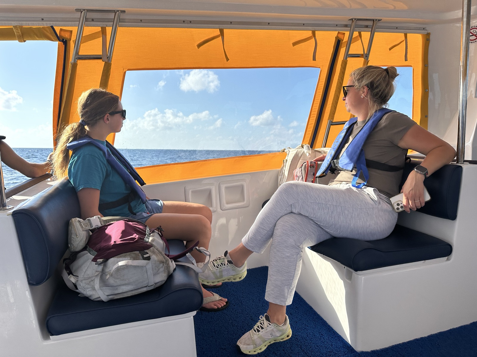 On the boat transfer from the airport